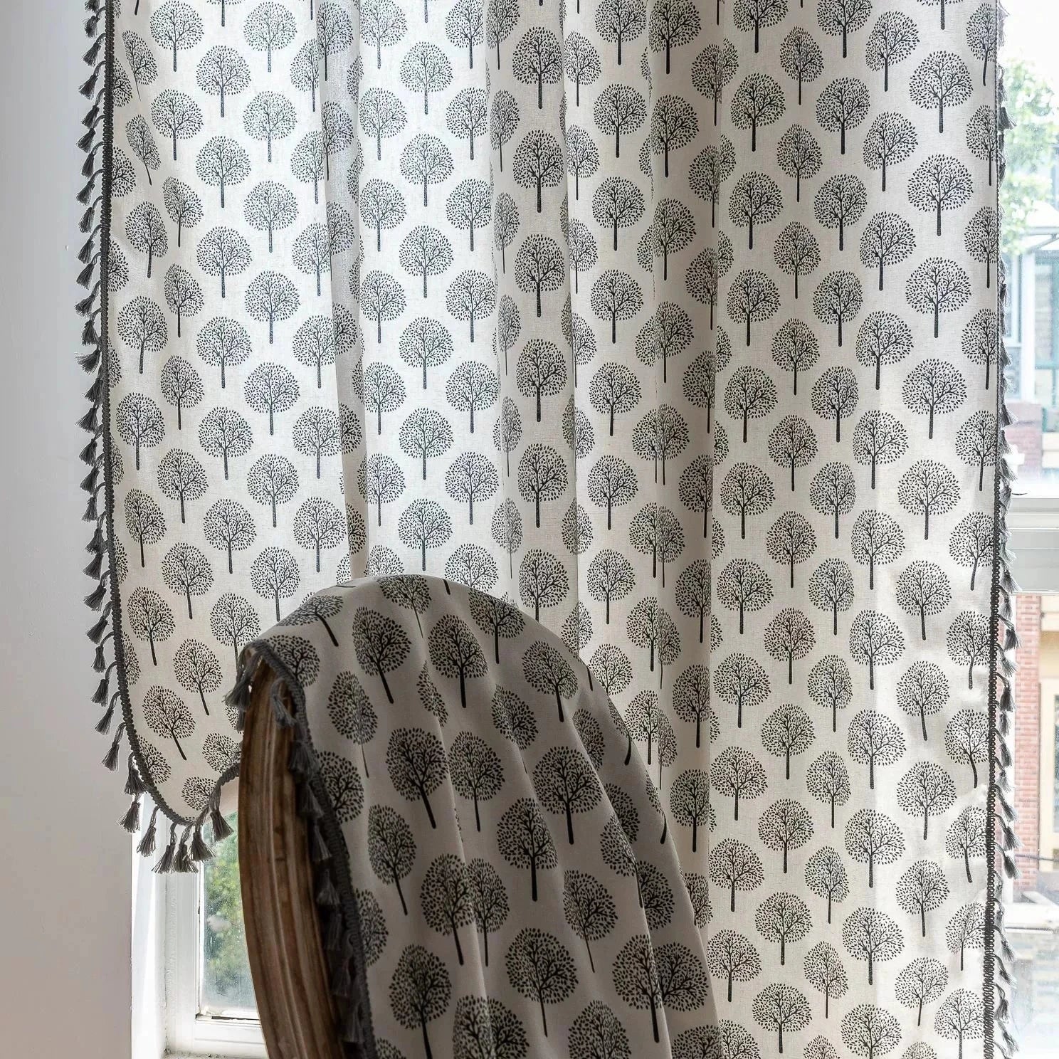 DIHIN HOME Pastoral Small Tree Printed,Blackout Grommet Window Curtain for Living Room ,52x63-inch,1 Panel Roman Shades Curtains Window Blinds custom curtains blackout curtains curtains for living room sheer curtains curtain fabric linen curtains kitchen curtains velvet curtains pinch pleat curtains bay window curtains outdoor curtains pleated curtains floral curtains dining room curtains kitchen valances drapes for bedroom patio curtains nursery curtains grommet curtains