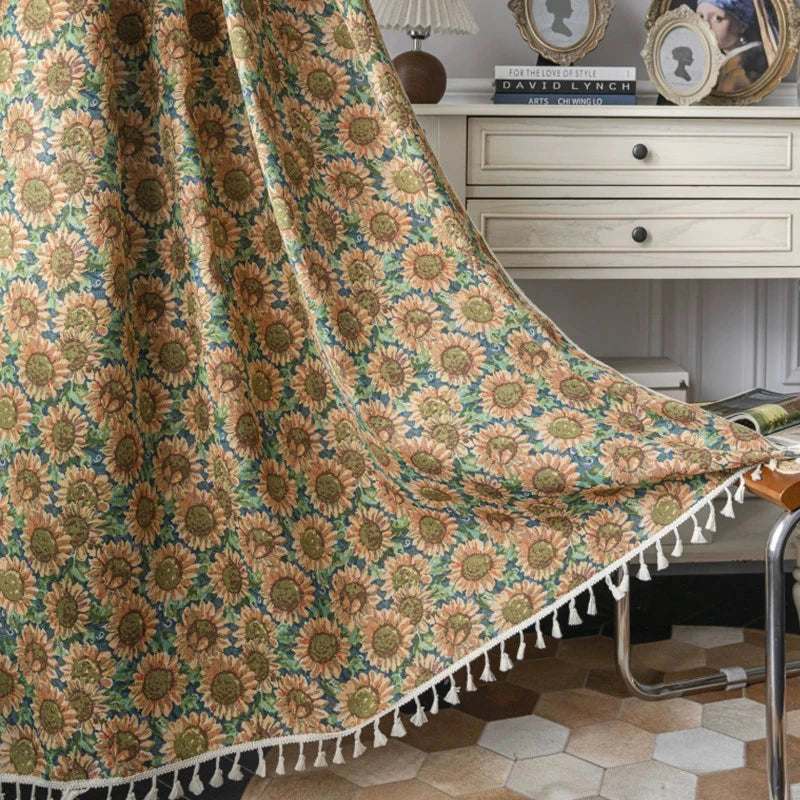 DIHIN HOME Pastoral Sunflower Printed,Blackout Grommet Window Curtain for Living Room ,52x63-inch,1 Panel Roman Shades Curtains Window Blinds custom curtains blackout curtains curtains for living room sheer curtains curtain fabric linen curtains kitchen curtains velvet curtains pinch pleat curtains bay window curtains outdoor curtains pleated curtains floral curtains dining room curtains kitchen valances drapes for bedroom patio curtains nursery curtains grommet curtains