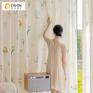 DIHIN HOME Pastoral Thickness Leaves Printed,Blackout Grommet Window Curtain for Living Room ,52x63-inch,1 Panel Roman Shades Curtains Window Blinds custom curtains blackout curtains curtains for living room sheer curtains curtain fabric linen curtains kitchen curtains velvet curtains pinch pleat curtains bay window curtains outdoor curtains pleated curtains floral curtains dining room curtains kitchen valances drapes for bedroom patio curtains nursery curtains grommet curtains