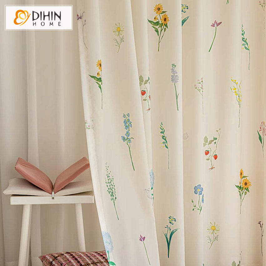 DIHIN HOME Pastoral Thickness Leaves Printed,Blackout Grommet Window Curtain for Living Room ,52x63-inch,1 Panel Roman Shades Curtains Window Blinds custom curtains blackout curtains curtains for living room sheer curtains curtain fabric linen curtains kitchen curtains velvet curtains pinch pleat curtains bay window curtains outdoor curtains pleated curtains floral curtains dining room curtains kitchen valances drapes for bedroom patio curtains nursery curtains grommet curtains