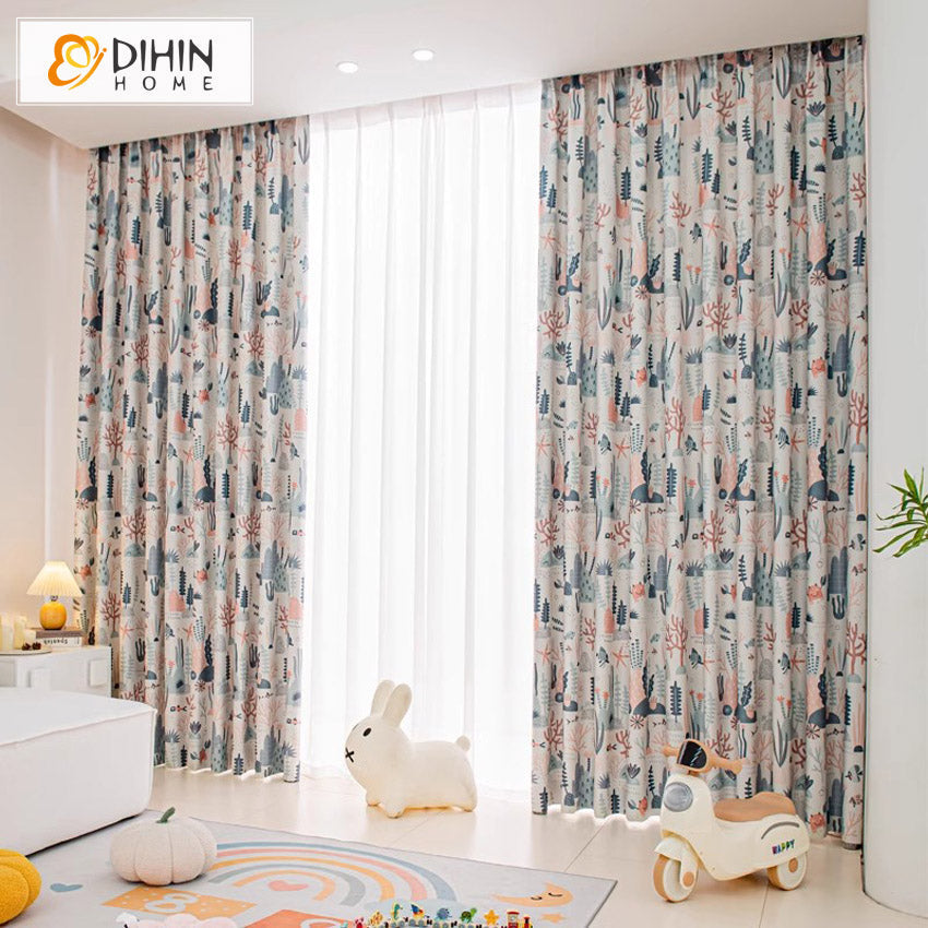 DIHIN HOME Pastoral Trees Printed,Grommet Window Curtain for Living Room,Customzied Curtains Roman Shades Curtains Window Blinds custom curtains blackout curtains curtains for living room sheer curtains curtain fabric linen curtains kitchen curtains velvet curtains pinch pleat curtains bay window curtains outdoor curtains pleated curtains floral curtains dining room curtains kitchen valances drapes for bedroom patio curtains nursery curtains grommet curtains