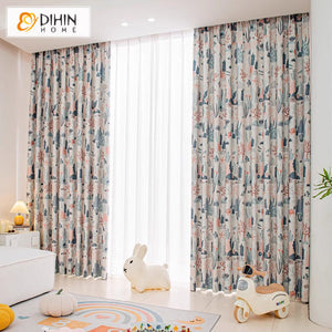 DIHIN HOME Pastoral Trees Printed,Grommet Window Curtain for Living Room,Customzied Curtains Roman Shades Curtains Window Blinds custom curtains blackout curtains curtains for living room sheer curtains curtain fabric linen curtains kitchen curtains velvet curtains pinch pleat curtains bay window curtains outdoor curtains pleated curtains floral curtains dining room curtains kitchen valances drapes for bedroom patio curtains nursery curtains grommet curtains