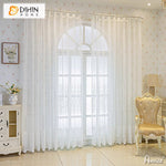 DIHIN HOME Pastoral White Embroidered,Grommet Window Sheer Curtain for Living Room ,52x63-inch,1 Panel Roman Shades Curtains Window Blinds custom curtains blackout curtains curtains for living room sheer curtains curtain fabric linen curtains kitchen curtains velvet curtains pinch pleat curtains bay window curtains outdoor curtains pleated curtains floral curtains dining room curtains kitchen valances drapes for bedroom patio curtains nursery curtains grommet curtains