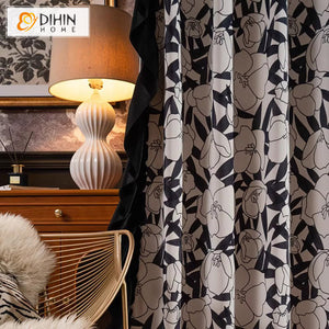 DIHIN HOME Pastoral White Flowers Printed,Grommet Window Curtain for Living Room,Customzied Curtains Roman Shades Curtains Window Blinds custom curtains blackout curtains curtains for living room sheer curtains curtain fabric linen curtains kitchen curtains velvet curtains pinch pleat curtains bay window curtains outdoor curtains pleated curtains floral curtains dining room curtains kitchen valances drapes for bedroom patio curtains nursery curtains grommet curtains