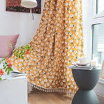 DIHIN HOME Pastoral Yellow Fabric White Flowers Printed,Blackout Grommet Window Curtain for Living Room ,52x63-inch,1 Panel Roman Shades Curtains Window Blinds custom curtains blackout curtains curtains for living room sheer curtains curtain fabric linen curtains kitchen curtains velvet curtains pinch pleat curtains bay window curtains outdoor curtains pleated curtains floral curtains dining room curtains kitchen valances drapes for bedroom patio curtains nursery curtains grommet curtains