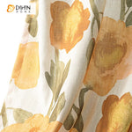 DIHIN HOME Pastoral Yellow Flowers Printed,Blackout Grommet Window Curtain Customized Curtain Drapes for Living Room Roman Shades Curtains Window Blinds custom curtains blackout curtains curtains for living room sheer curtains curtain fabric linen curtains kitchen curtains velvet curtains pinch pleat curtains bay window curtains outdoor curtains pleated curtains floral curtains dining room curtains kitchen valances drapes for bedroom patio curtains nursery curtains grommet curtains