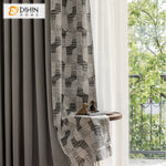 DIHIN HOME Retro Modern Geometric Jacquard,Blackout Grommet Window Curtain for Living Room,52x63-inch,1 Panel Roman Shades Curtains Window Blinds custom curtains blackout curtains curtains for living room sheer curtains curtain fabric linen curtains kitchen curtains velvet curtains pinch pleat curtains bay window curtains outdoor curtains pleated curtains floral curtains dining room curtains kitchen valances drapes for bedroom patio curtains nursery curtains grommet curtains