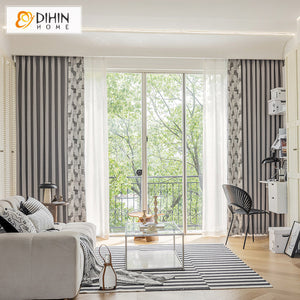DIHIN HOME Retro Modern Geometric Jacquard,Blackout Grommet Window Curtain for Living Room,52x63-inch,1 Panel Roman Shades Curtains Window Blinds custom curtains blackout curtains curtains for living room sheer curtains curtain fabric linen curtains kitchen curtains velvet curtains pinch pleat curtains bay window curtains outdoor curtains pleated curtains floral curtains dining room curtains kitchen valances drapes for bedroom patio curtains nursery curtains grommet curtains