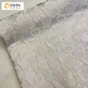 DIHINHOME Home Textile European Curtain Copy of DIHIN HOME Luxury High Precision Beige Leaves Jacquard,Grommet Window Curtain for Living Room