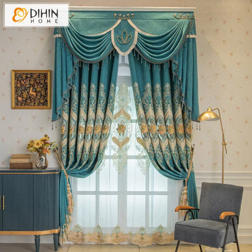 DIHINHOME Home Textile European Curtain Copy of DIHIN HOME Modern Abstract Geometric Beige Color Curtains,Grommet Window Curtain for Living Room,52x63-inch,1 Panel