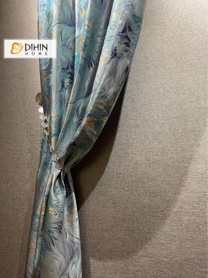 DIHINHOME Home Textile European Curtain DIHIN HOME American High Precision Printed,Grommet Window Curtain for Living Room