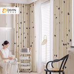 DIHINHOME Home Textile European Curtain DIHIN HOME Black Bow Printed,Blackout Grommet Window Curtain for Living Room ,52x63-inch,1 Panel