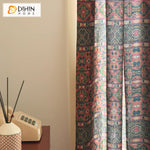 DIHINHOME Home Textile European Curtain DIHIN HOME Bohemian Abstract Geometric,Grommet Window Curtain for Living Room,Customzied Curtains