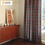 DIHINHOME Home Textile European Curtain DIHIN HOME Bohemian Abstract Geometric,Grommet Window Curtain for Living Room,Customzied Curtains