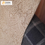 DIHINHOME Home Textile European Curtain DIHIN HOME European Abstract Jacquard,Grommet Window Curtain for Living Room,Customzied Curtains