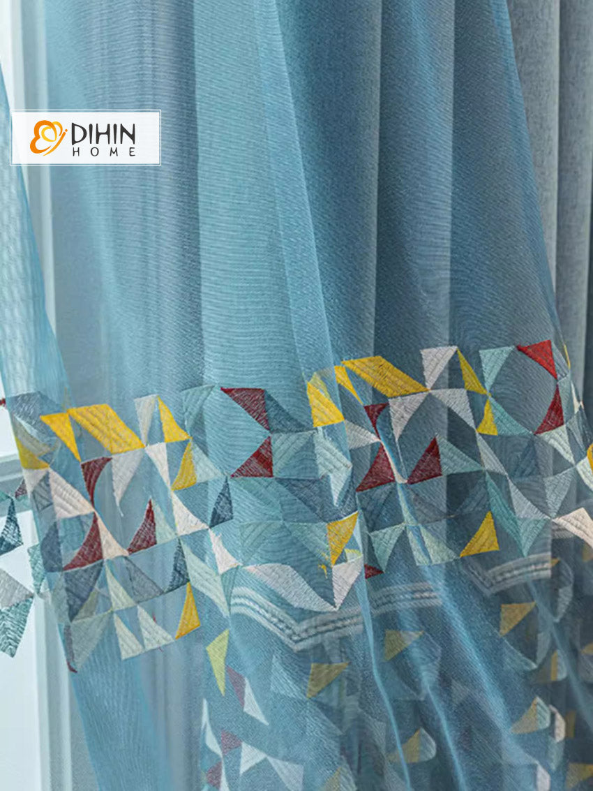 DIHINHOME Home Textile Kid's Curtain Copy of DIHIN HOME Cartoon Fish Printed,Blackout Grommet Window Curtain for Living Room,52x63-inch,1 Panel