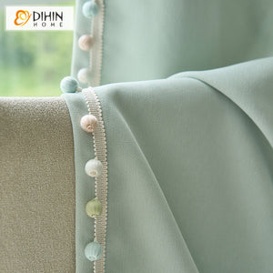 DIHINHOME Home Textile European Curtain DIHIN HOME European High Quality Fabric,Blackout Grommet Window Curtain For Living Room ,52x63-inch,1  Panel