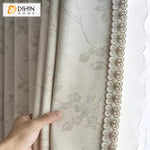 DIHINHOME Home Textile European Curtain DIHIN HOME European Jacquard With Lace,Blackout Grommet Window Curtain for Living Room ,52x63-inch,1 Panel