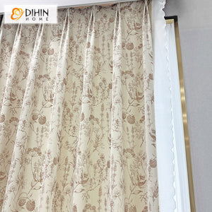 DIHINHOME Home Textile European Curtain DIHIN HOME European Luxury Curtains,Grommet Window Curtain for Living Room,52x63-inch,1 Panel
