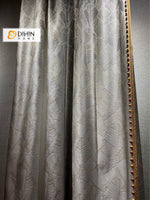 DIHINHOME Home Textile European Curtain DIHIN HOME European Luxury High Precision Big Leaves Jacquard,Grommet Window Curtain for Living Room