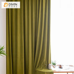 DIHINHOME Home Textile European Curtain DIHIN HOME European Luxury Velevet Fabric Green Color,Grommet Window Curtain for Living Room,Customzied Curtains