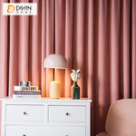 DIHINHOME Home Textile European Curtain DIHIN HOME European Luxury Velevet Fabric Pink Color,Grommet Window Curtain for Living Room,Customzied Curtains