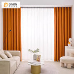 DIHINHOME Home Textile European Curtain DIHIN HOME European Orange Color Jacquard,Grommet Window Curtain for Living Room,Customzied Curtains