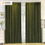 DIHINHOME Home Textile European Curtain DIHIN HOME European Velvet Green Color,Grommet Window Curtain for Living Room,Customzied Curtains