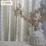 DIHINHOME Home Textile European Curtain DIHIN HOME Luxury High Precision Geometric,Grommet Window Curtain for Living Room