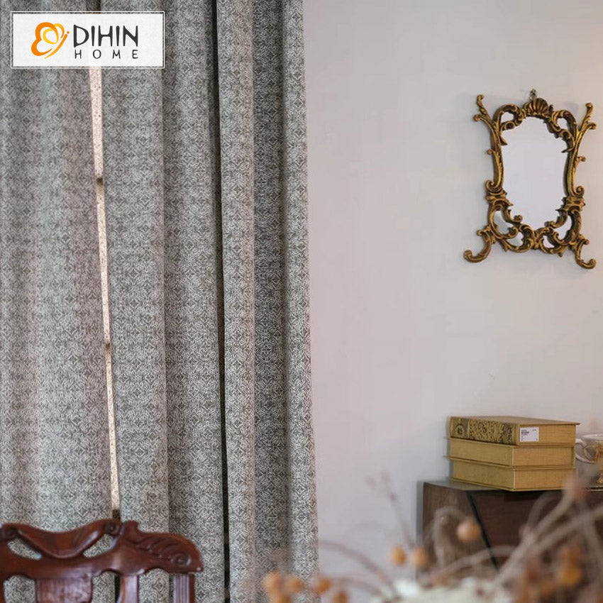 DIHINHOME Home Textile European Curtain DIHIN HOME Luxury Jacquard,Grommet Window Curtain for Living Room,Customzied Curtains