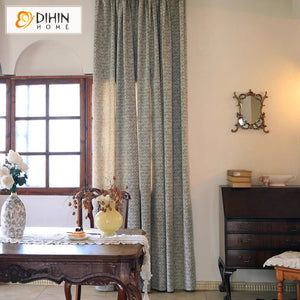 DIHINHOME Home Textile European Curtain DIHIN HOME Luxury Jacquard,Grommet Window Curtain for Living Room,Customzied Curtains