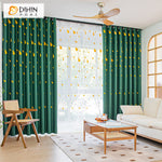 DIHINHOME Home Textile Kid's Curtain Copy of DIHIN HOME Cartoon Golden Carp Embroidered,Blackout Grommet Window Curtain for Living Room,52x63-inch,1 Panel