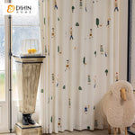 DIHINHOME Home Textile Kid's Curtain DIHIN HOME Cartoon Thickness Boys and Girls Printed,Blackout Grommet Window Curtain for Living Room ,52x63-inch,1 Panel