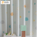 DIHINHOME Home Textile Kid's Curtain DIHIN HOME Cartoon Thickness Colorful Clouds Printed,Blackout Grommet Window Curtain for Living Room ,52x63-inch,1 Panel