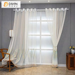 DIHINHOME Home Textile Modern Curtain Copy of DIHIN HOME  American Striped Fabric，Blackout Grommet Window Curtain for Living Room ,52x63-inch,1 Panel