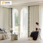 DIHINHOME Home Textile Modern Curtain Copy of DIHIN HOME Modern Retro Striped,Grommet Window Curtain for Living Room,52x63-inch,1 Panel