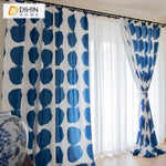 DIHINHOME Home Textile Modern Curtain Copy of DIHIN HOME Modern Yellow Circles Printed,Half Blackout Grommet Window Curtain for Living Room ,52x63-inch,1 Panel