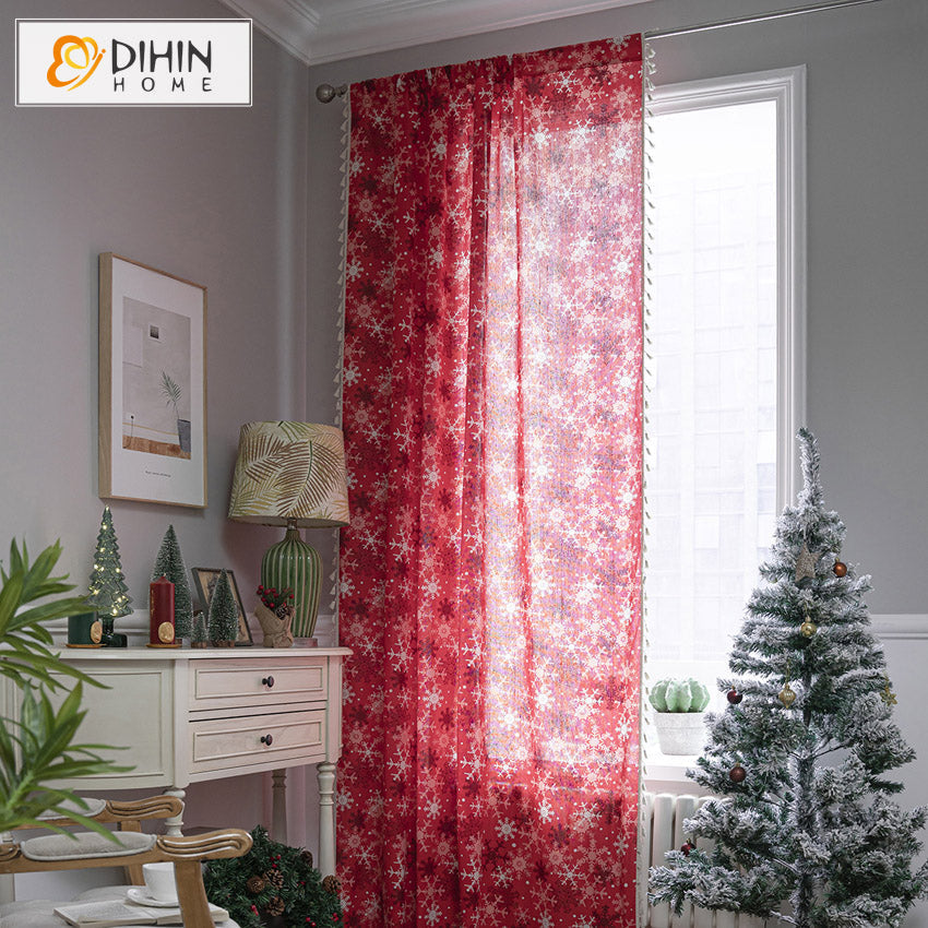 DIHINHOME Home Textile Modern Curtain DIHIN HOME Cartoon Printed Curtains,Half Blackout Grommet Window Curtain for Living Room ,52x63-inch,1 Panel