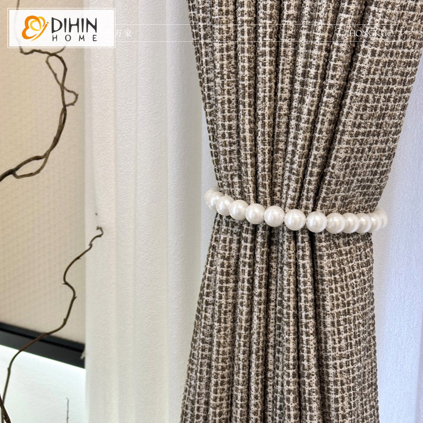 DIHINHOME Home Textile Modern Curtain DIHIN HOME Luxury High Quality Thickness,Blackout Grommet Window Curtain For Living Room ,52x63-inch,1  Panel