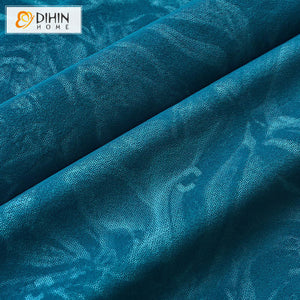 DIHINHOME Home Textile Modern Curtain DIHIN HOME Modern Abstract Line Blue Color,Grommet Window Curtain for Living Room,Customzied Curtains