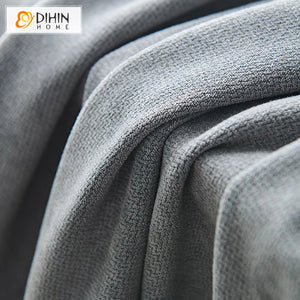 DIHINHOME Home Textile Modern Curtain DIHIN HOME Modern Cotton Linen Grey Color,Grommet Window Curtain for Living Room,Customzied Curtains