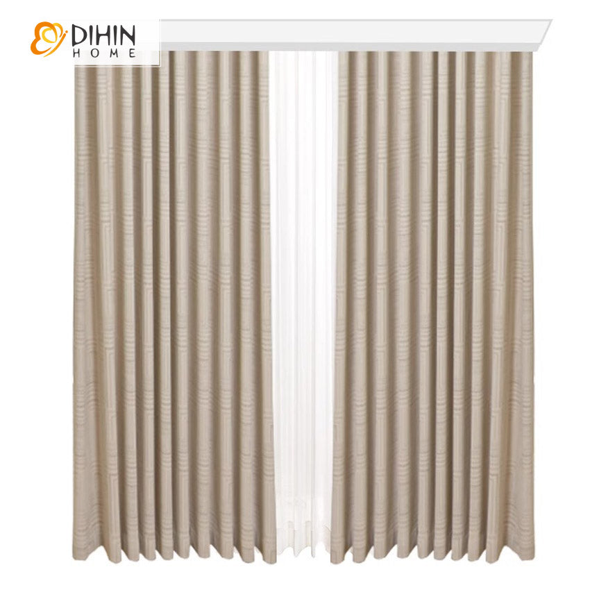 DIHINHOME Home Textile Modern Curtain DIHIN HOME Modern Geometric,Blackout Grommet Window Curtain For Living Room ,52x63-inch,1  Panel