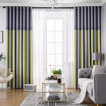 DIHINHOME Home Textile Modern Curtain DIHIN HOME Modern Green Gradient Printed,Blackout Grommet Window Curtain for Living Room,1 Panel