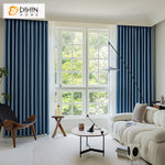 DIHINHOME Home Textile Modern Curtain DIHIN HOME Modern Solid Blue Color,Blackout Grommet Window Curtain for Living Room,52x63-inch,1 Panel