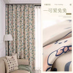 DIHINHOME Home Textile Modern Curtain DIHIN HOME Pastoral Printed,Blackout Grommet Window Curtain for Living Room,P002