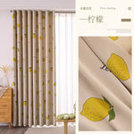DIHINHOME Home Textile Modern Curtain DIHIN HOME Pastoral Printed,Blackout Grommet Window Curtain for Living Room,P003
