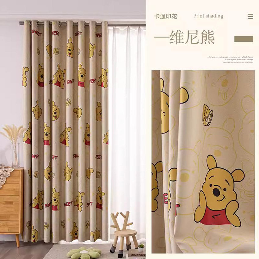 DIHINHOME Home Textile Modern Curtain DIHIN HOME Pastoral Printed,Blackout Grommet Window Curtain for Living Room,P004