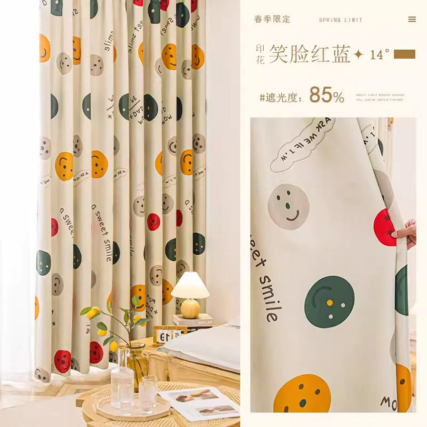 DIHINHOME Home Textile Modern Curtain DIHIN HOME Pastoral Printed,Blackout Grommet Window Curtain for Living Room,P011