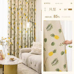 DIHINHOME Home Textile Modern Curtain DIHIN HOME Pastoral Printed,Blackout Grommet Window Curtain for Living Room,P019