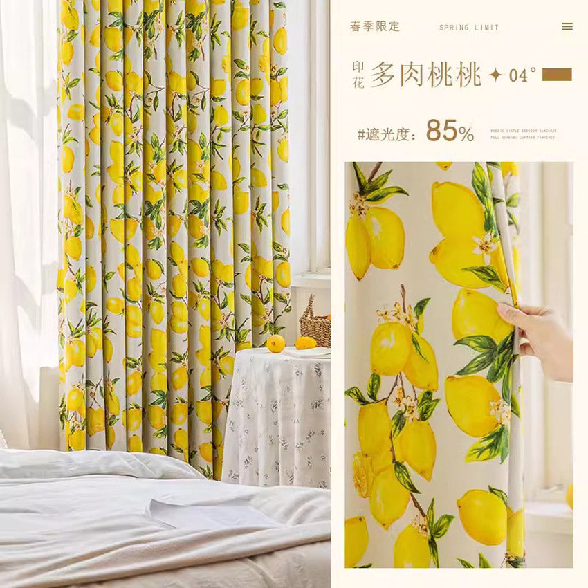 DIHINHOME Home Textile Modern Curtain DIHIN HOME Pastoral Printed,Blackout Grommet Window Curtain for Living Room,P020